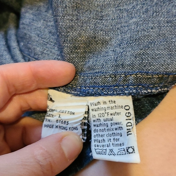 Hi-Jeans Fashion Blue Jean Dress Size L - Picture 4 of 4